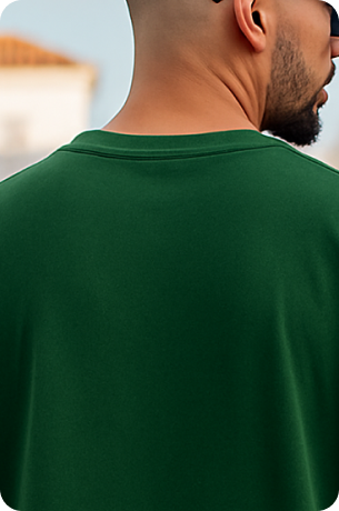 Green Plain Oversize Tshirt