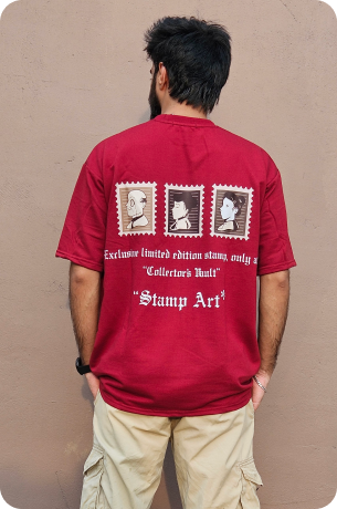 Stamp art Oversize T-shirt