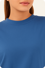 Blue Plain Oversize T-shirt