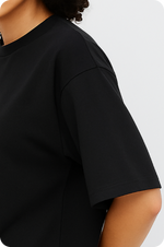 Black Plain Oversized T-shirt 