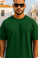 Green Plain Oversize Tshirt