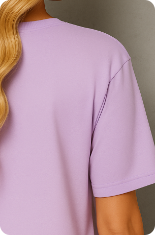Levender Plain Oversize T-shirt