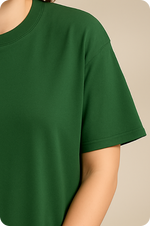 Green Plain Oversize T-shirt