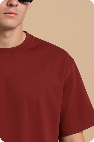 Marron Plain Oversize T-shirt