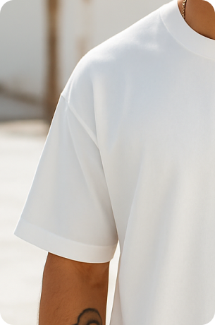 White Plain Oversize T-shirt