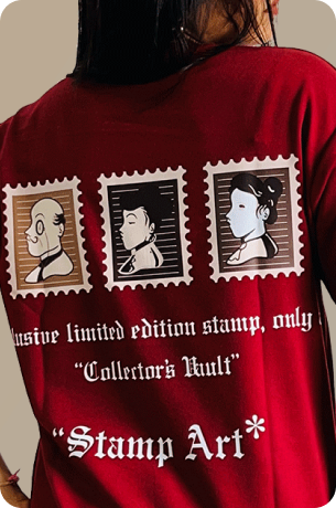 Stamp art Oversize T-shirt