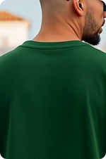Green Plain Oversize Tshirt