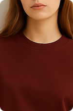 Marron Plain Oversized T-shirt 