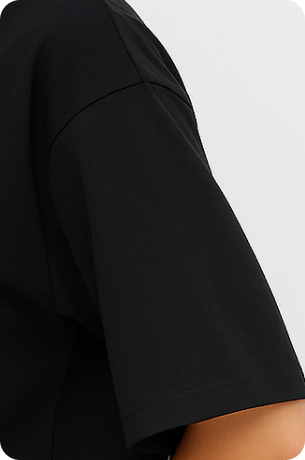 Black Plain Oversized T-shirt 