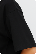Black Plain Oversized T-shirt 