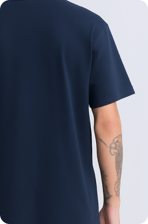Dark Blue Plain Oversize T-shirt