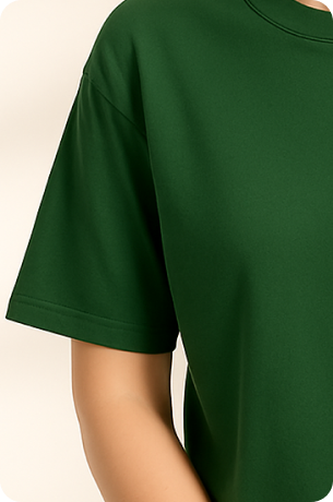 Green Plain Oversize T-shirt