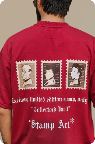 Stamp art Oversize T-shirt