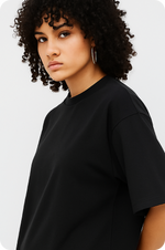 Black Plain Oversized T-shirt 