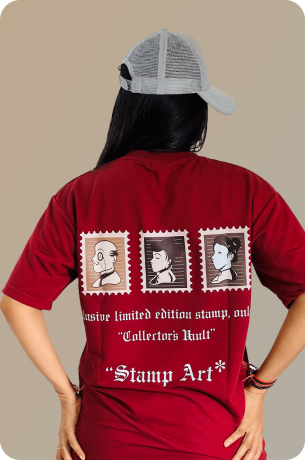 Stamp art Oversize T-shirt