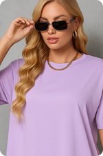Levender Plain Oversize T-shirt