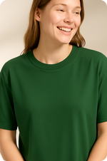 Green Plain Oversize T-shirt